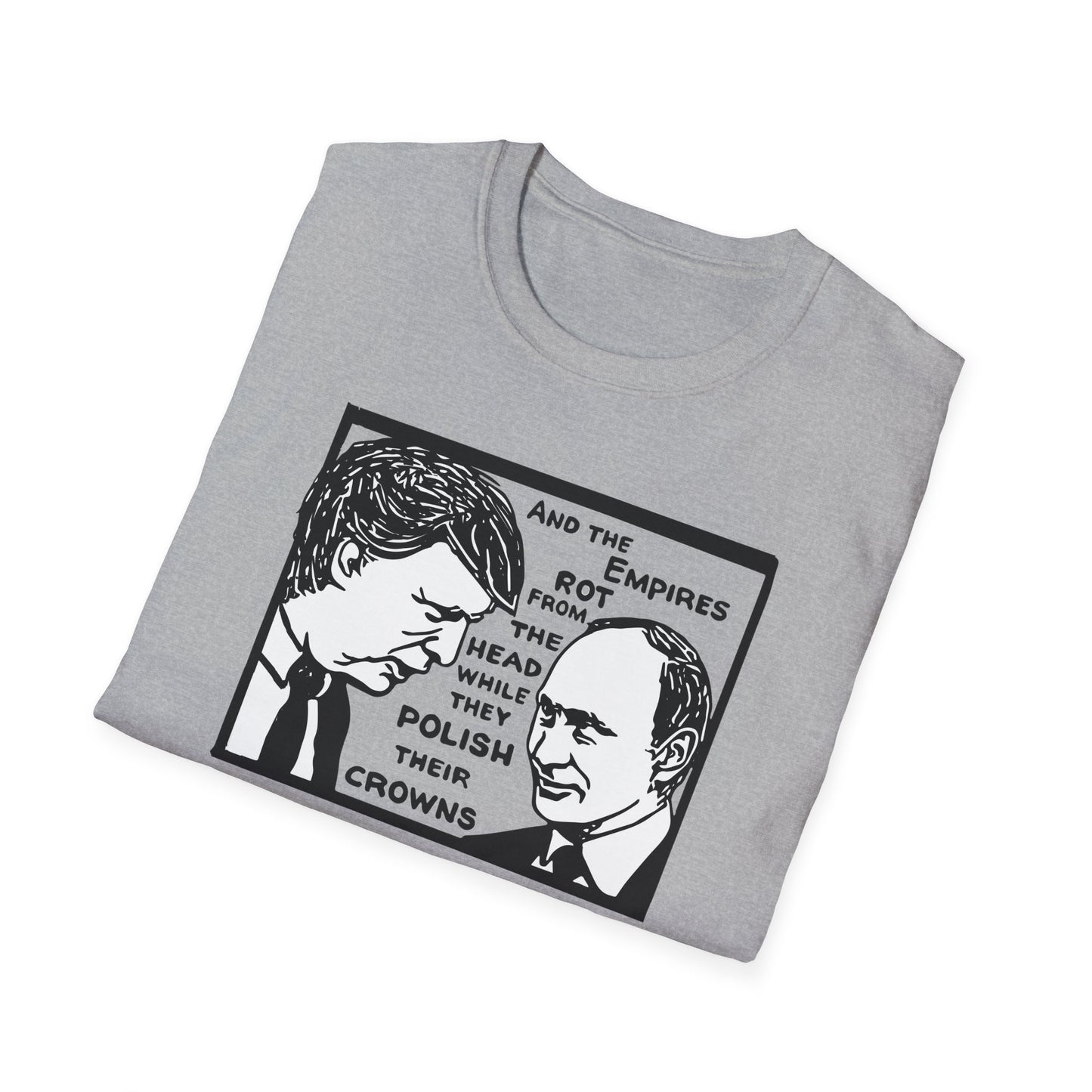 "No Kings - Trump and Putin Oligarch Parody" Unisex Softstyle T-shirt