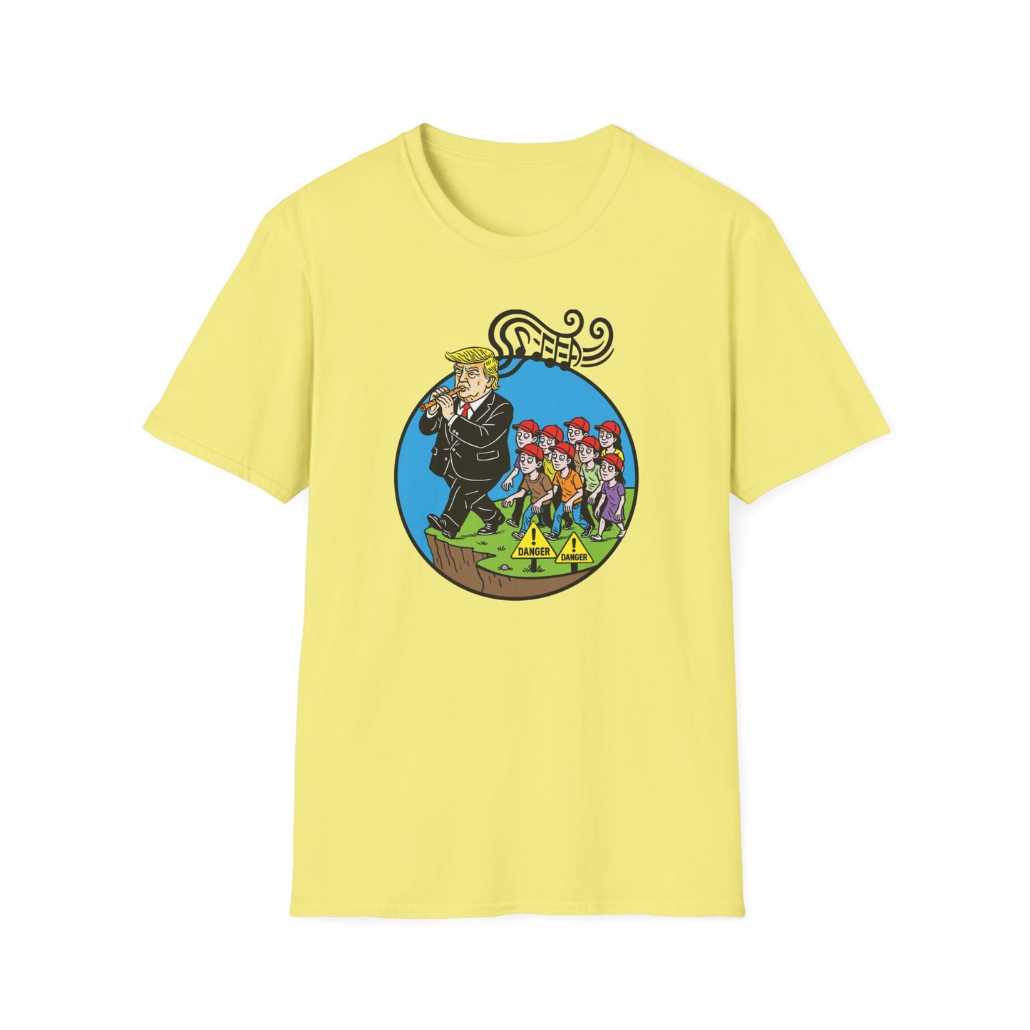 "Pied Piper Political Satire" Unisex Softstyle T-shirt