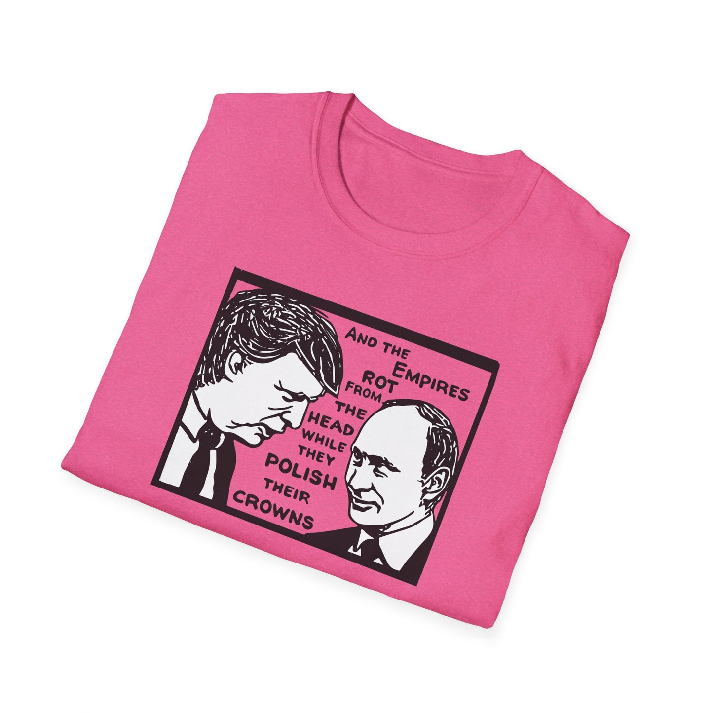 No Kings / Trump and Putin Oligarch Parody : Unisex Softstyle T-shirt