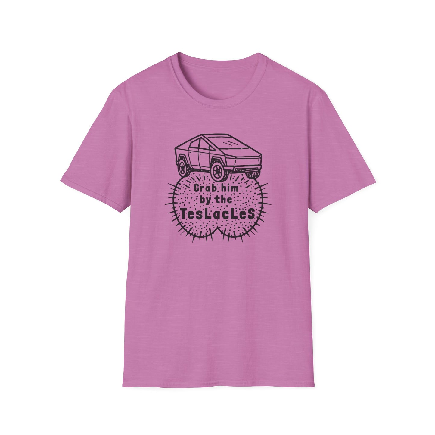 "Grab him by the TESLAcles" Unisex Softstyle T-shirt