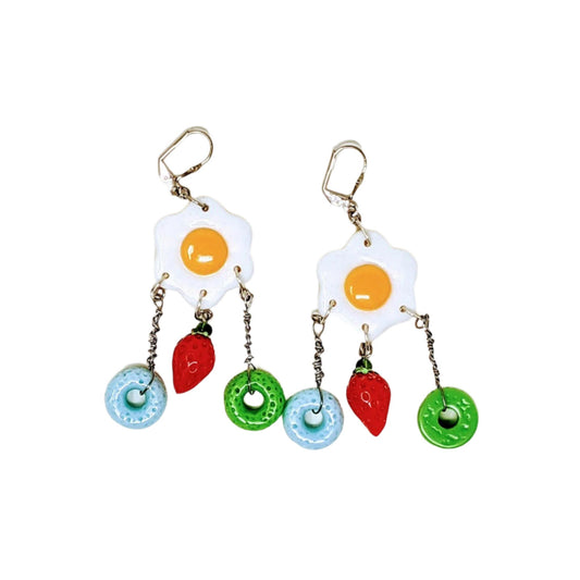 "Breakfast is Served" Dangle Earrings - Curio Memento