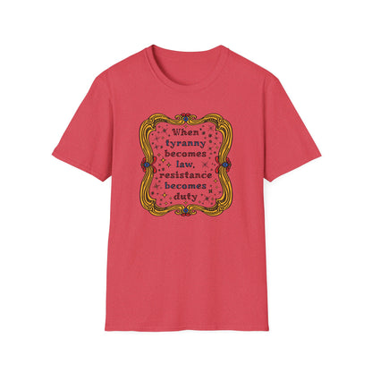 Tyranny and Resistance Unisex Softstyle T-shirt