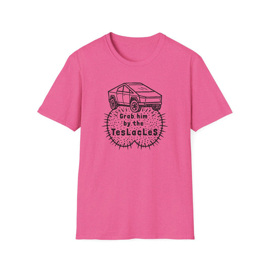 "Grab him by the TESLAcles" Unisex Softstyle T-shirt