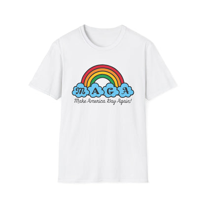 Make America Gay Again! / LGBTQAI Rights : Unisex Softstyle T-shirt