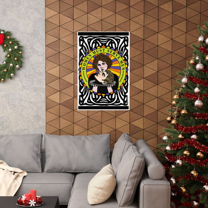 Bold Feminist Vertical Poster, Art Print for Home Décor, Unique Wall Art, Gift for Her, Empowering Statement Artwork