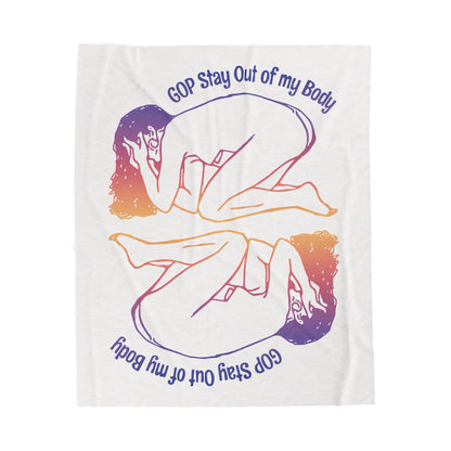 GOP Rainbow Sherbet Velveteen Plush Blanket