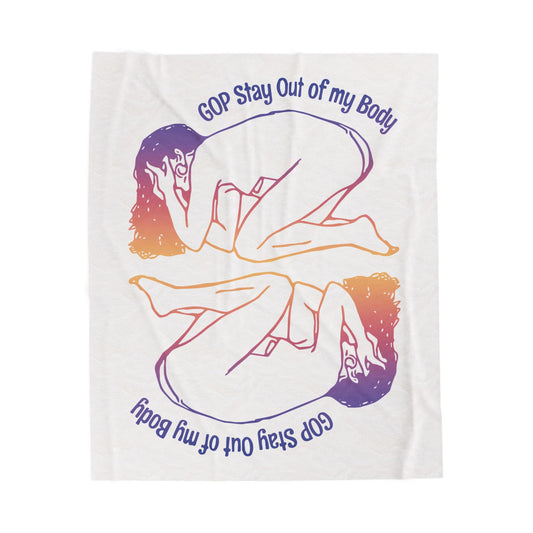 GOP Rainbow Sherbet Velveteen Plush Blanket
