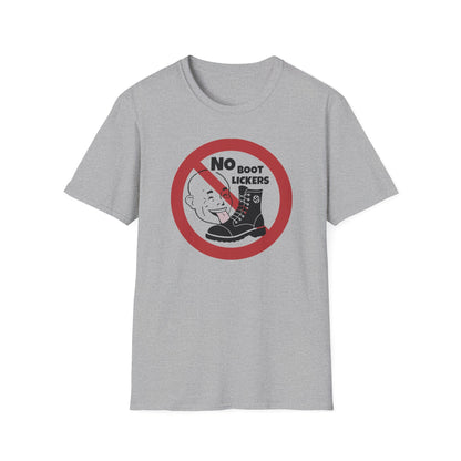 "No Boot Lickers" Anti-Authoritarian Unisex Softstyle T-Shirt