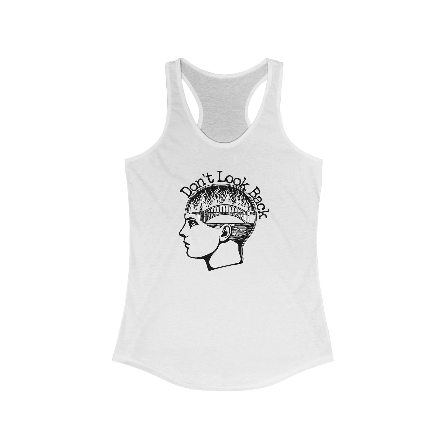 Burning Bridges : Women's Racerback Tank Top