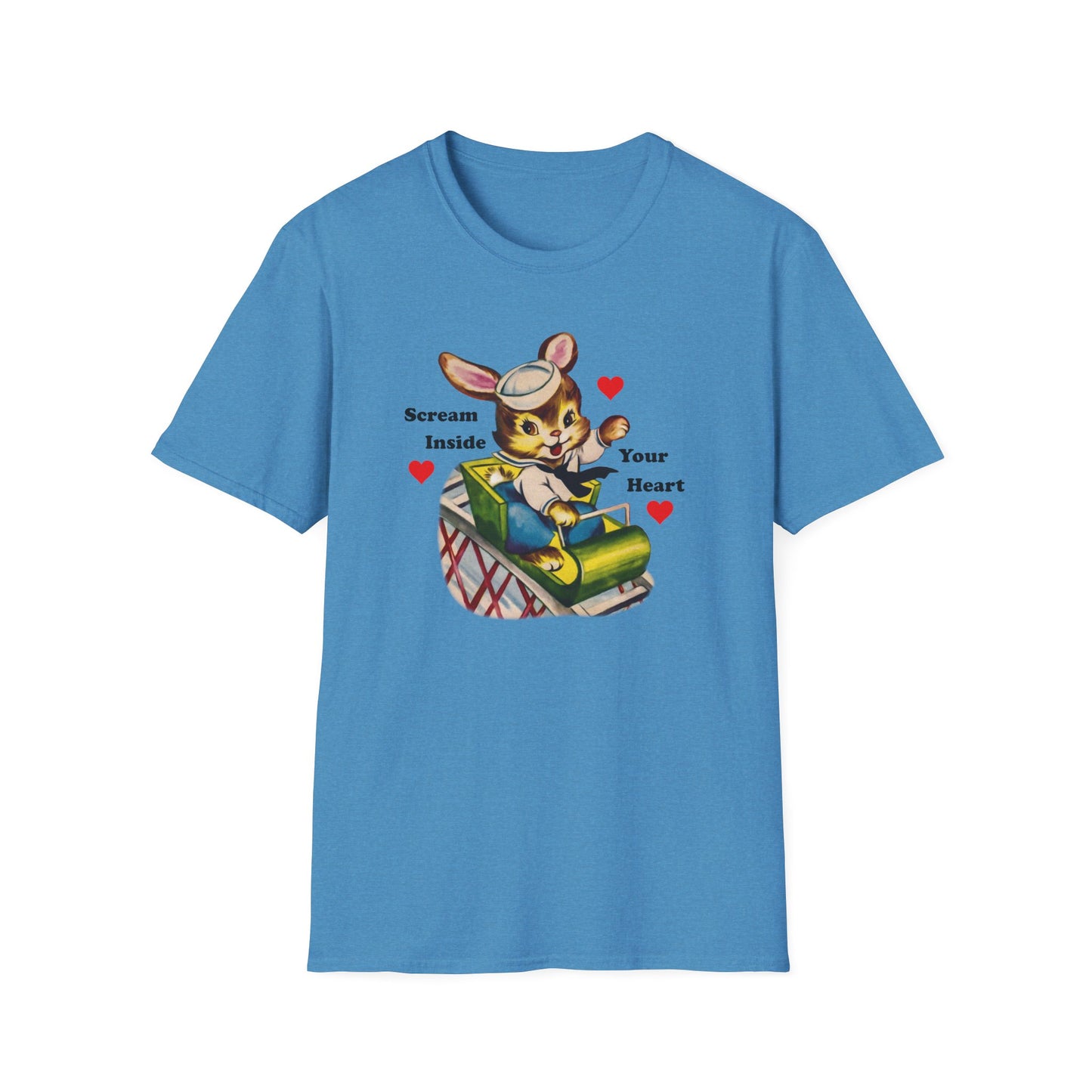 Scream Inside Your Heart / Japanese Humor : Unisex Softstyle T-Shirt