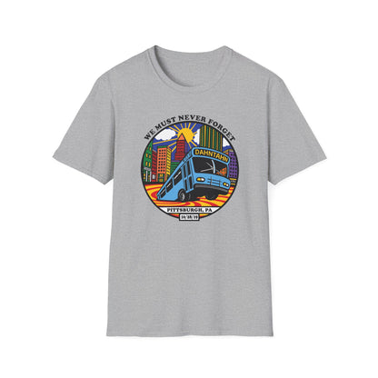 Pittsburgh Sinkhole Bus Unisex Softstyle T-shirt