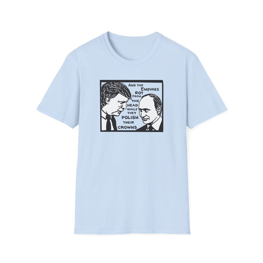 No Kings / Trump and Putin Oligarch Parody : Unisex Softstyle T-shirt