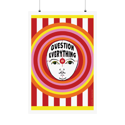 Question Everything Poster – 24x36 Matte Wall Art for Bold Thinkers