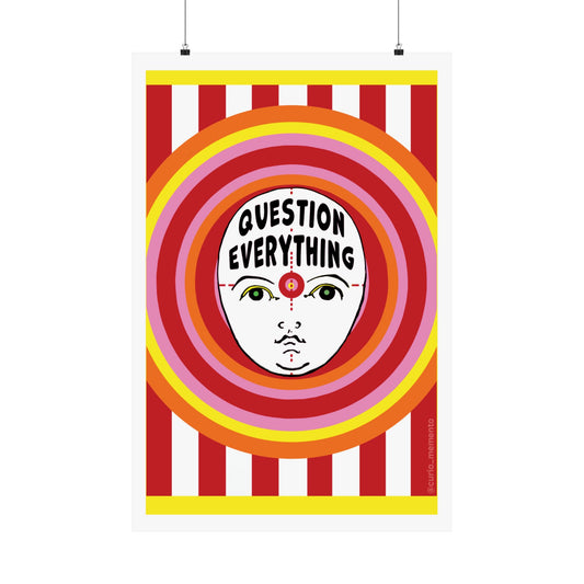 Question Everything Poster – 24x36 Matte Wall Art for Bold Thinkers