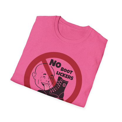 No Boot Lickers/ Anti-Authoritarian : Unisex Softstyle T-Shirt
