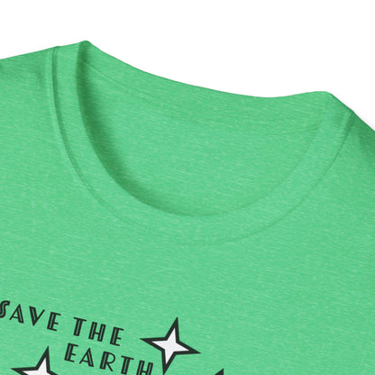 "Save the Earth" Anti-natalist Unisex Softstyle T-shirt