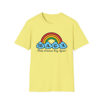 Make America Gay Again! / LGBTQAI Rights : Unisex Softstyle T-shirt