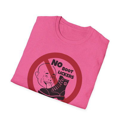 "No Boot Lickers" Anti-Authoritarian Unisex Softstyle T-Shirt