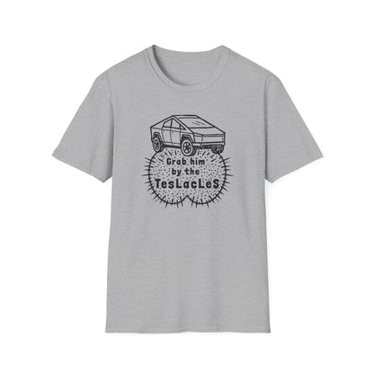 "Grab him by the TESLAcles" Unisex Softstyle T-shirt