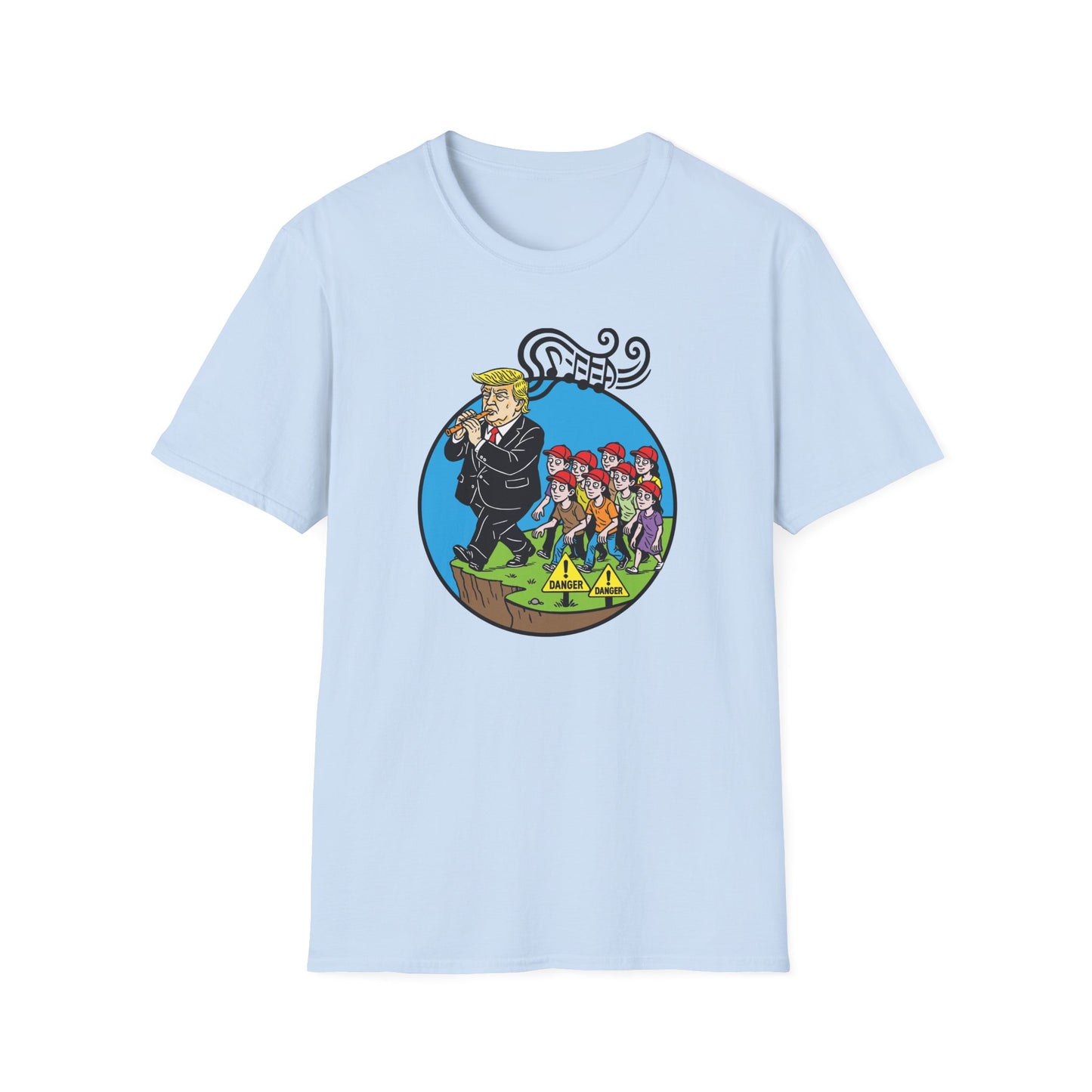 "Pied Piper Political Satire" Unisex Softstyle T-shirt