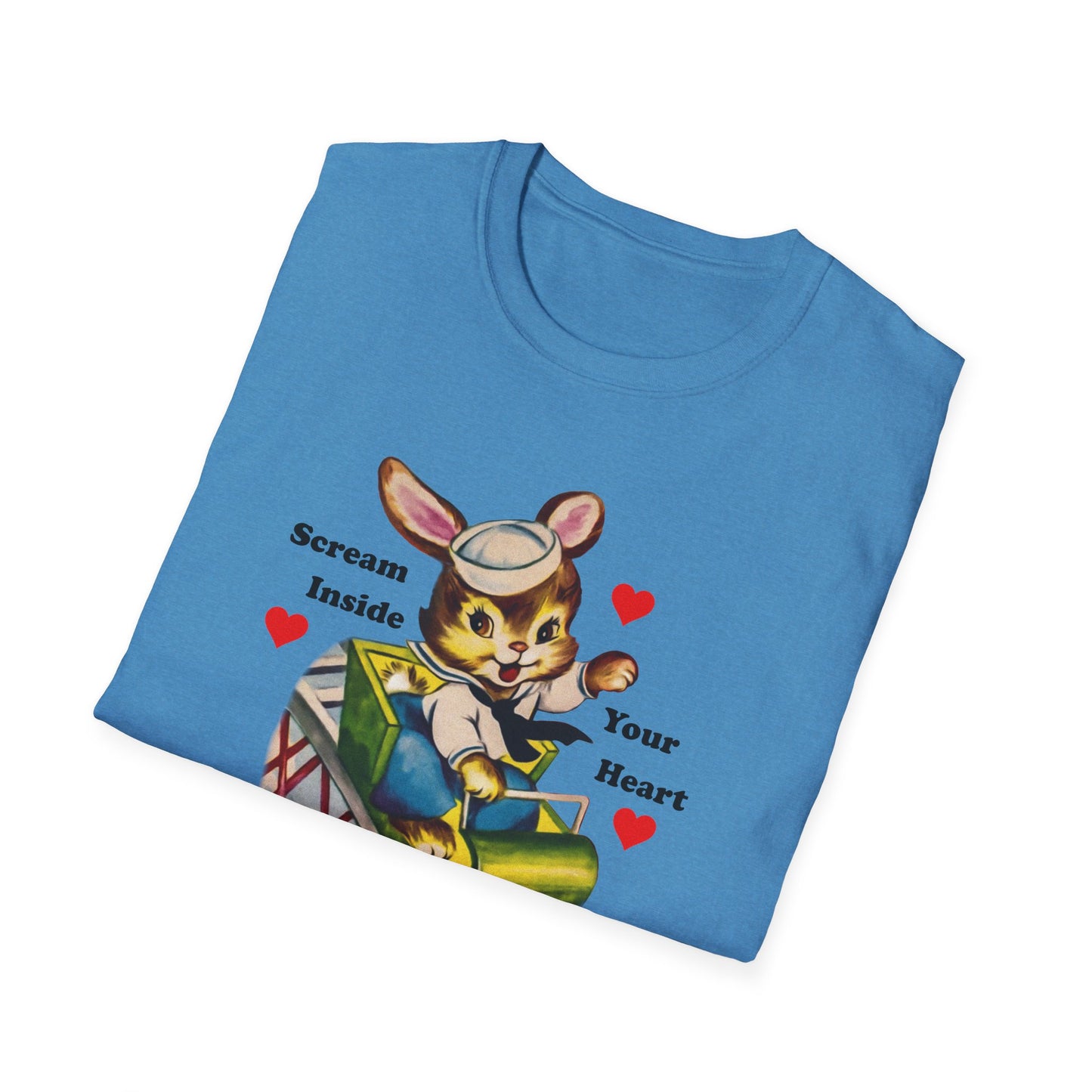 Scream Inside Your Heart / Japanese Humor : Unisex Softstyle T-Shirt