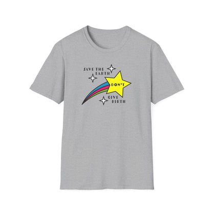 "Save the Earth" Anti-natalist Unisex Softstyle T-shirt
