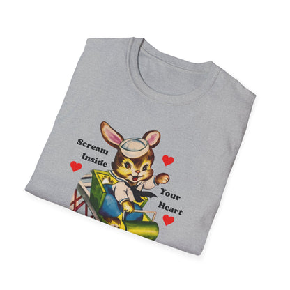 Scream Inside Your Heart / Japanese Humor : Unisex Softstyle T-Shirt