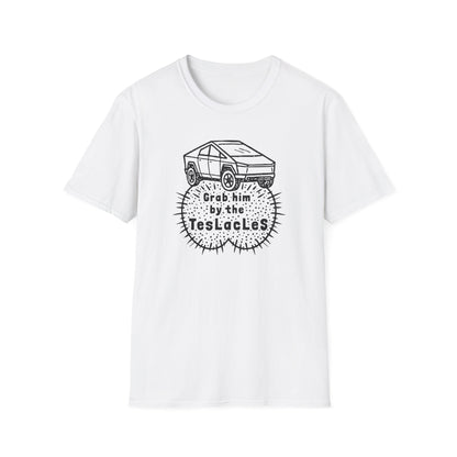 "Grab him by the TESLAcles" Unisex Softstyle T-shirt
