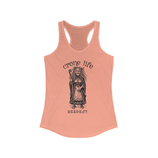 Women's "Crone Life" Racerback Tank