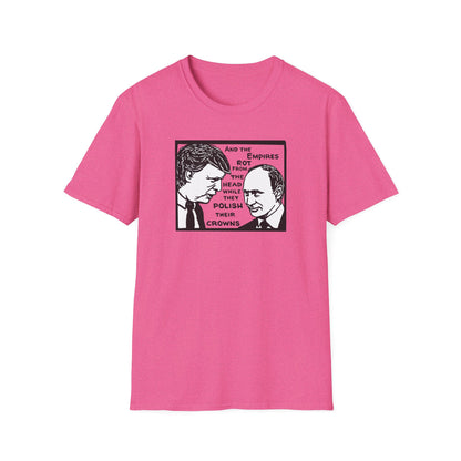 No Kings / Trump and Putin Oligarch Parody : Unisex Softstyle T-shirt