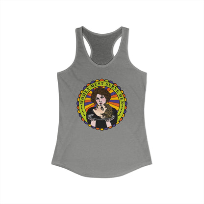 Women Must Serve Men : Women's Racerback Tank Top
