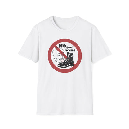 "No Boot Lickers" Anti-Authoritarian Unisex Softstyle T-Shirt