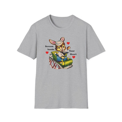 Scream Inside Your Heart / Japanese Humor : Unisex Softstyle T-Shirt
