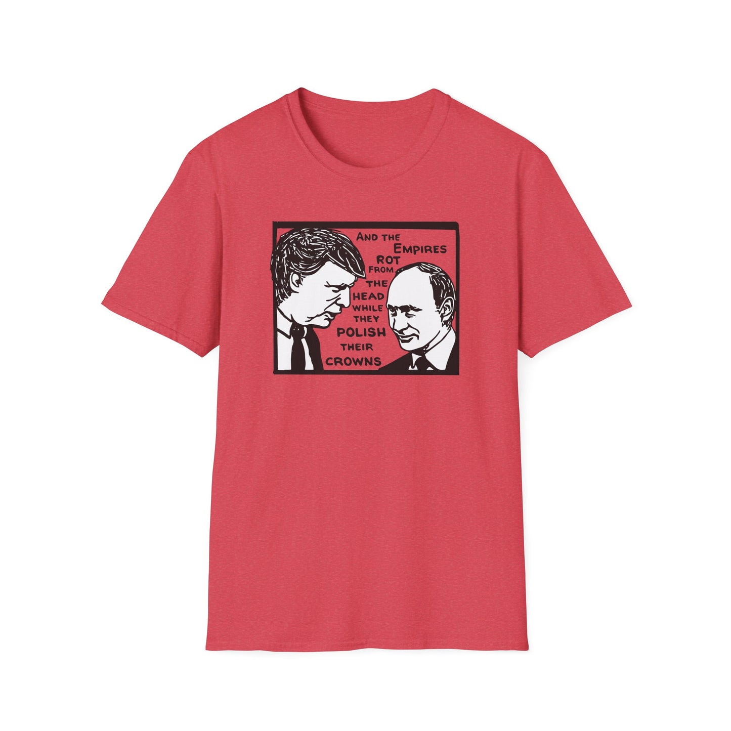 "No Kings - Trump and Putin Oligarch Parody" Unisex Softstyle T-shirt