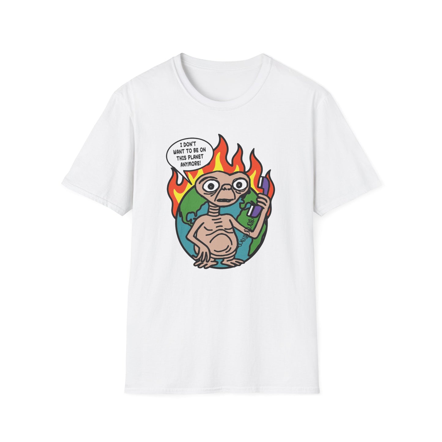 Retro 80's Pop Culture / Phone Home Unisex Softstyle Tee