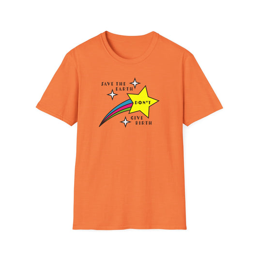 "Save the Earth" Anti-natalist Unisex Softstyle T-shirt