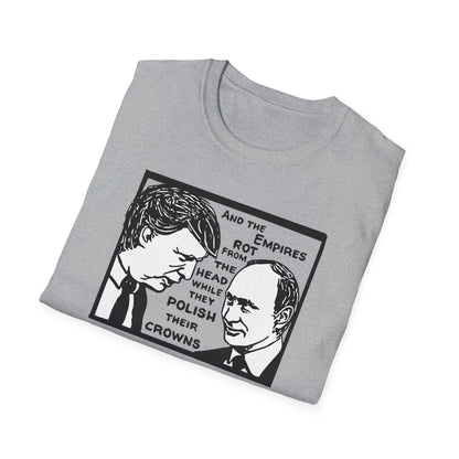 "No Kings - Trump and Putin Oligarch Parody" Unisex Softstyle T-shirt