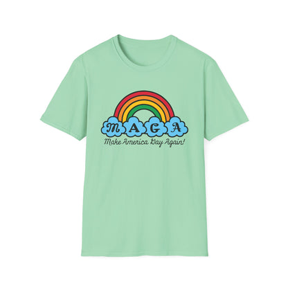 Make America Gay Again! / LGBTQAI Rights : Unisex Softstyle T-shirt