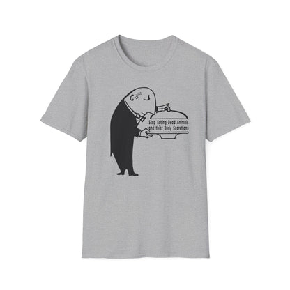Stop Eating Dead Animals : Unisex Softstyle T-shirt