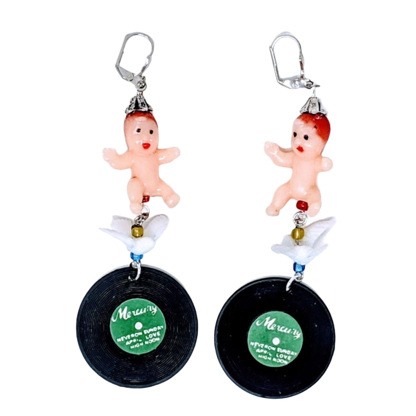 Baby Doll Record Dangle Earrings - Curio Memento