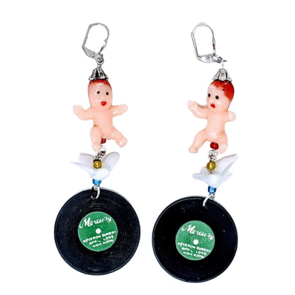 Baby Doll Record Dangle Earrings - Curio Memento