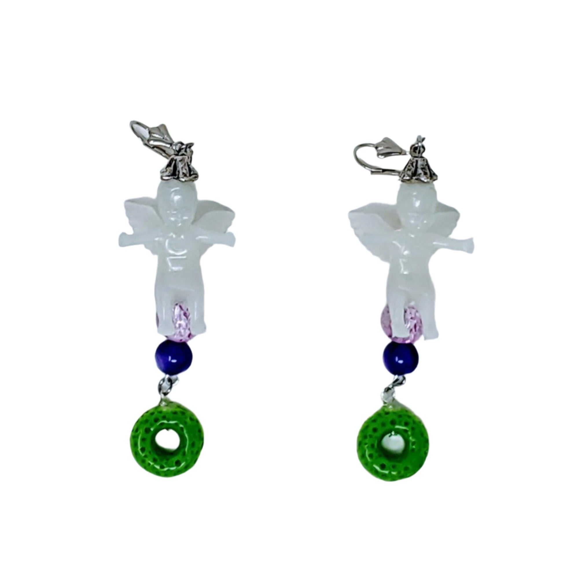 "Cherubs and Cereal" Dangle Earrings - Curio Memento