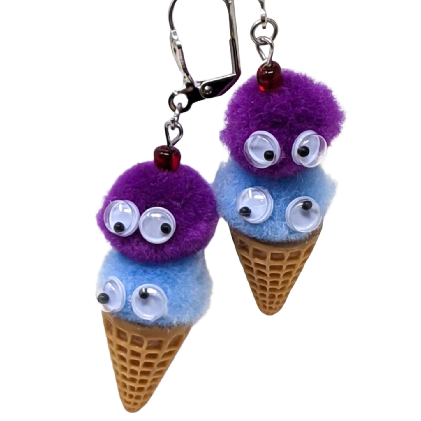 "Two Scoops" Pom-Pom Dangle Earrings - Curio Memento