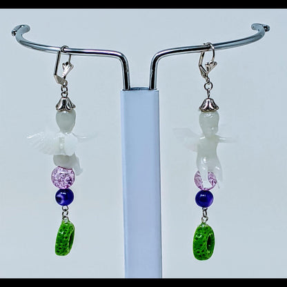 "Cherubs and Cereal" Dangle Earrings - Curio Memento