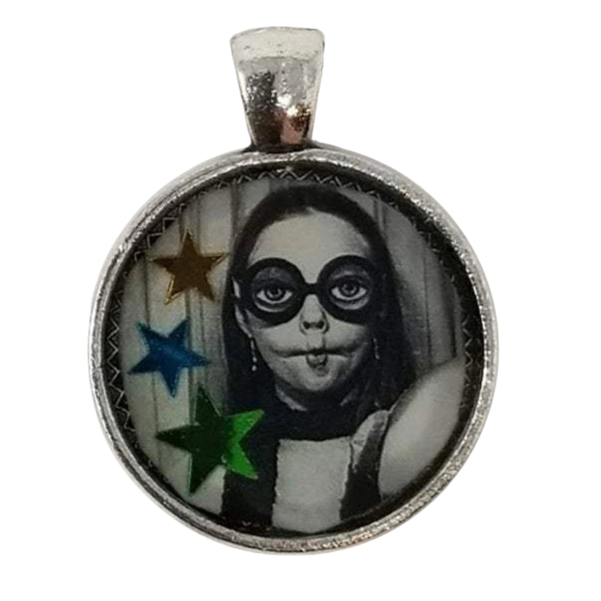 Cheeky girl pendant with chian - Curio Memento