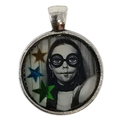 Cheeky girl pendant with chian - Curio Memento