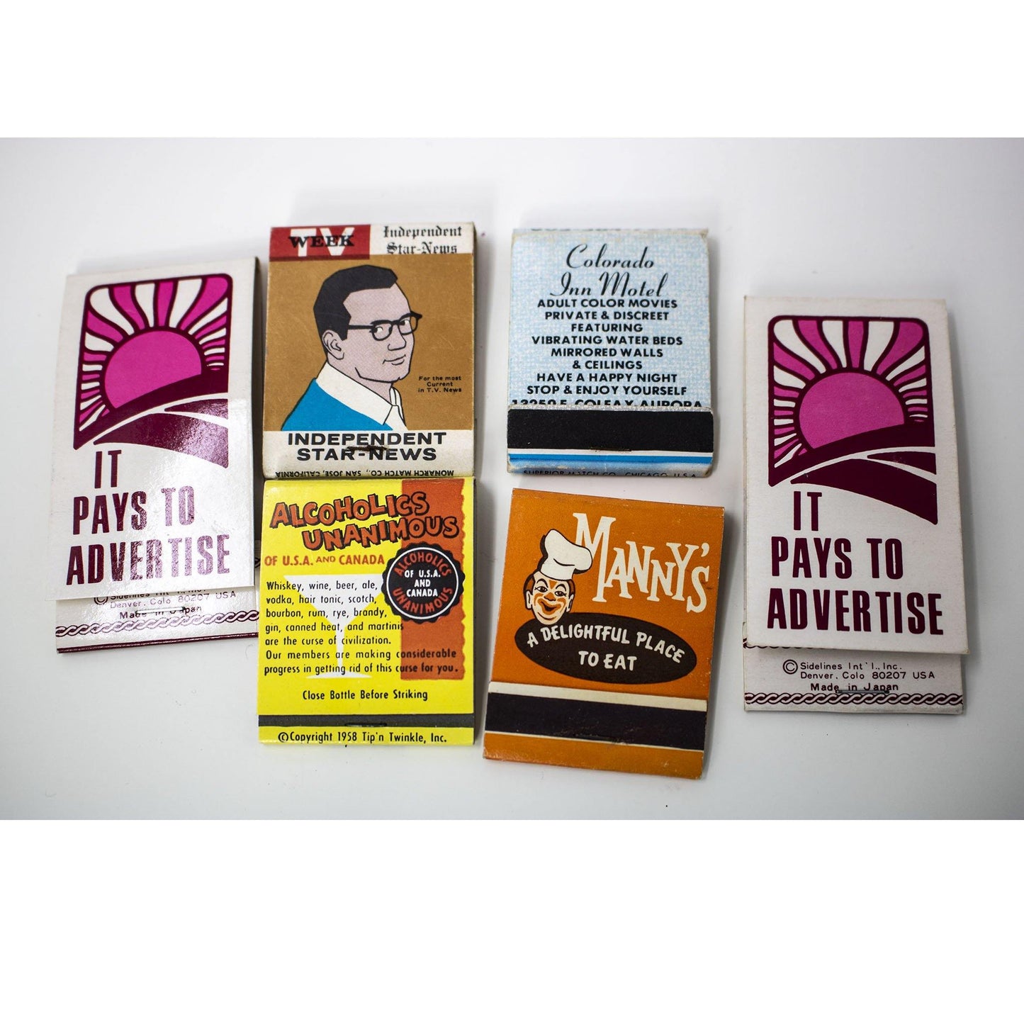 Set of Vintage/Kitschy/Retro/Sexy/Inappropriate Matchbooks - Curio Memento