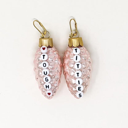 "Tough Titties" Pastel Pine Cone Earrings - Curio Memento