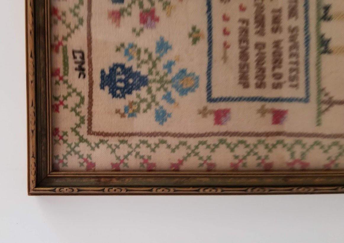 1920's Antique Sampler - Curio Memento