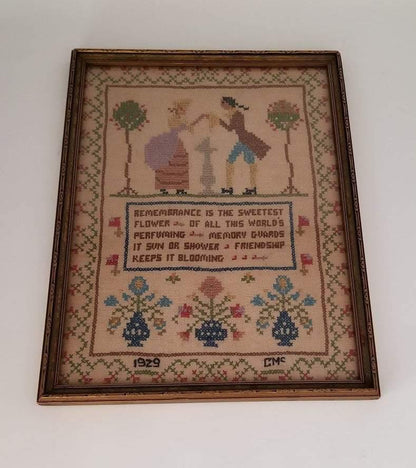 1920's Antique Sampler - Curio Memento